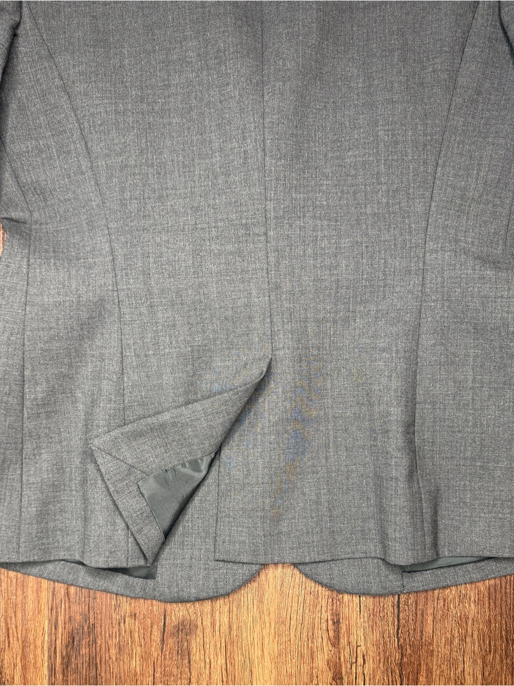 Theory Gabe B Tailor Wool Blazer Jacket Size 8 Heather Gray One Button Office - Picture 8 of 16